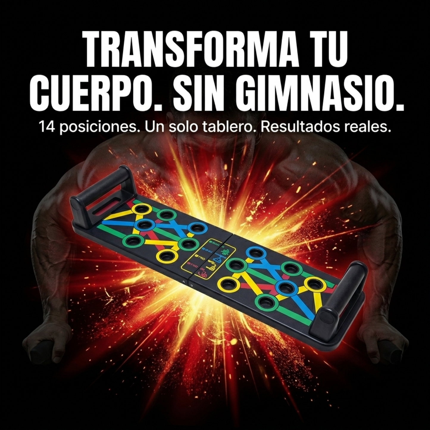 IronBoard™ – Plataforma de Flexiones de Alta Intensidad | Maximiza Fuerza, Definición y Resistencia | Entrena Como un Atleta