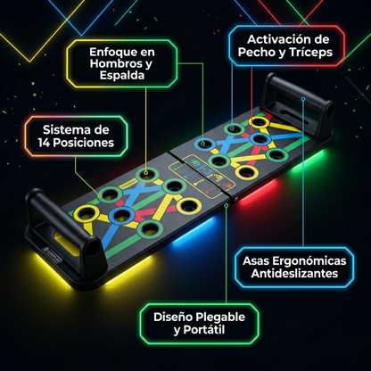 IronBoard™ – Plataforma de Flexiones de Alta Intensidad | Maximiza Fuerza, Definición y Resistencia | Entrena Como un Atleta